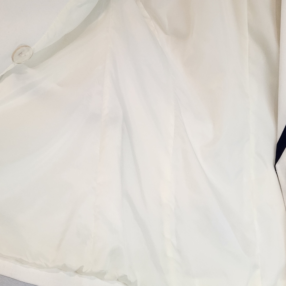 VINTAGE Attitudes White & Navy Blue Old Money Classic Double Breasted Blazer - Picture 8 of 9